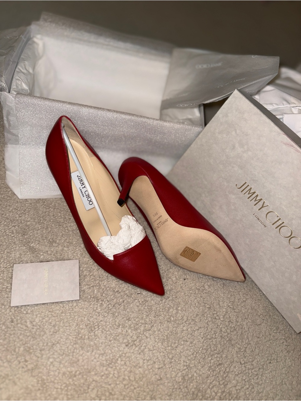 Jimmy Choo Red Alia Heels